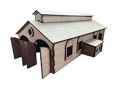 Mumfy's O Gauge - Short 2 lane Engine Shed (350mm)
