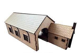 Mumfy's OO Gauge - Goods Shed with office (215mm)