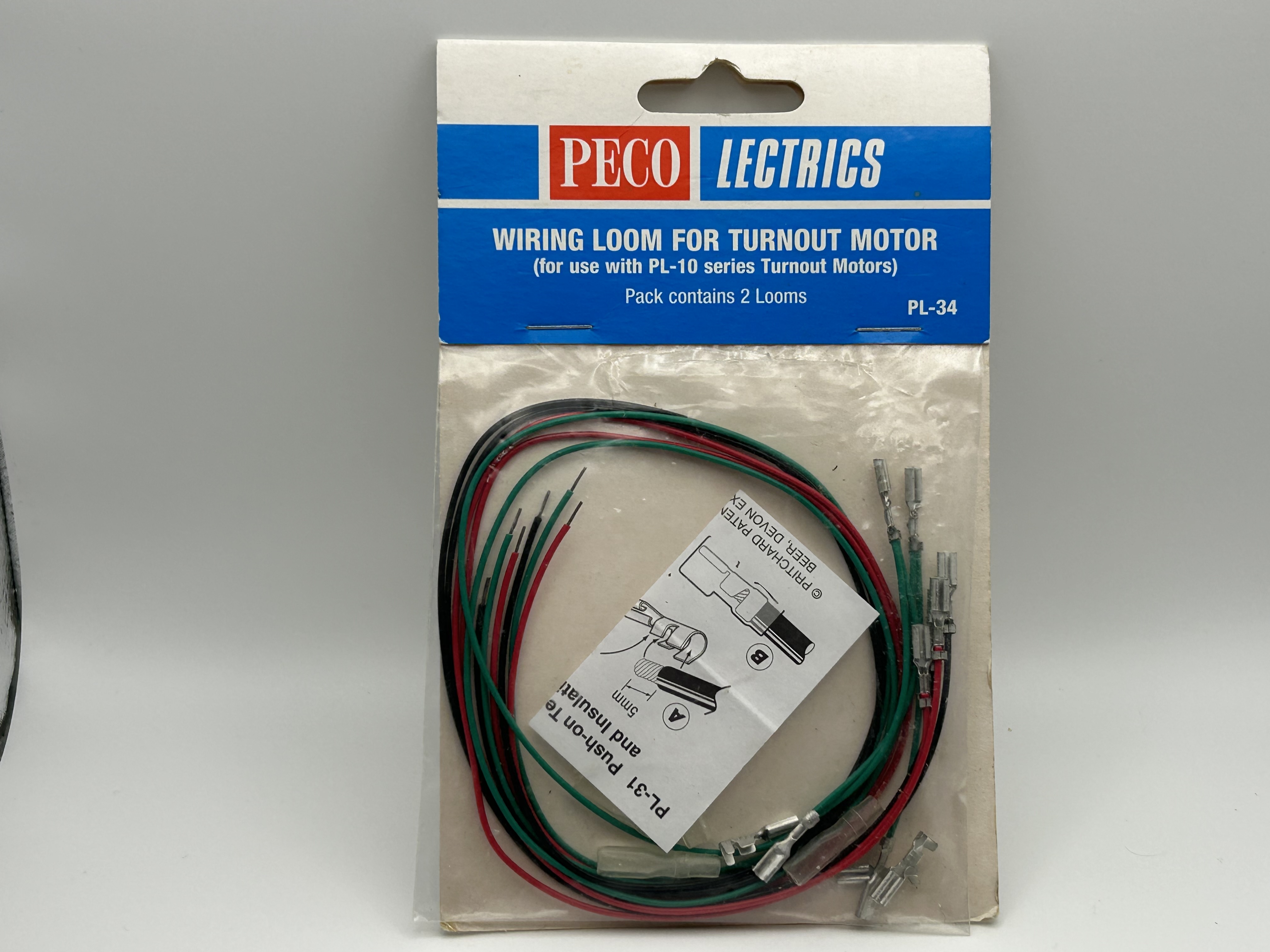 PECO Lectrics - PL-34 - Pre-Wired Wiring Loom for turnout motor