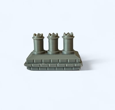 Mumfy's O Gauge - Triple Chimney Pots (x2)