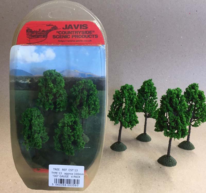 Javis - CST13 - COUNTRYSIDE TREES - 4 x 100mm OO GAUGE