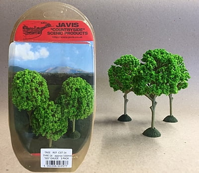 Javis - CST14 - COUNTRYSIDE TREES - 3 x 100mm OO GAUGE